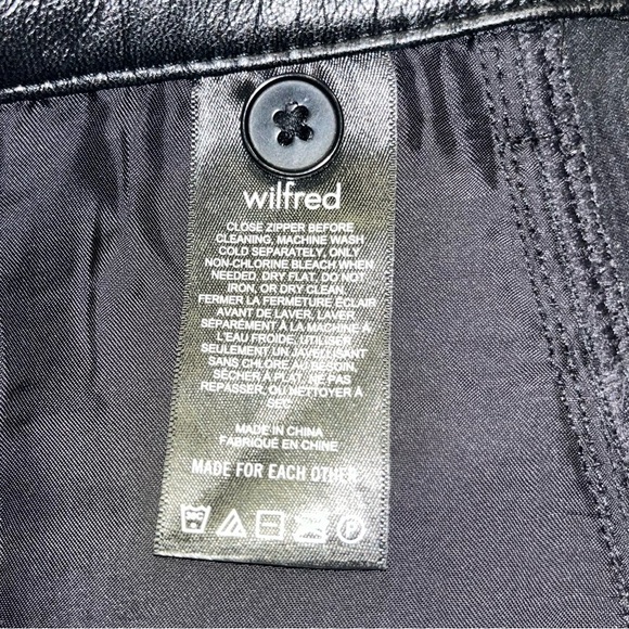 Aritzia Wilfred Black Leather Pants Size 2 - Picture 9 of 10